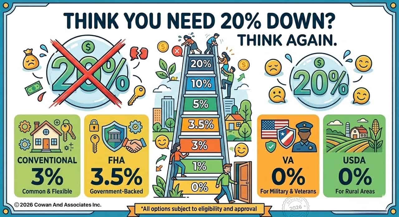 20% down myth infographic
