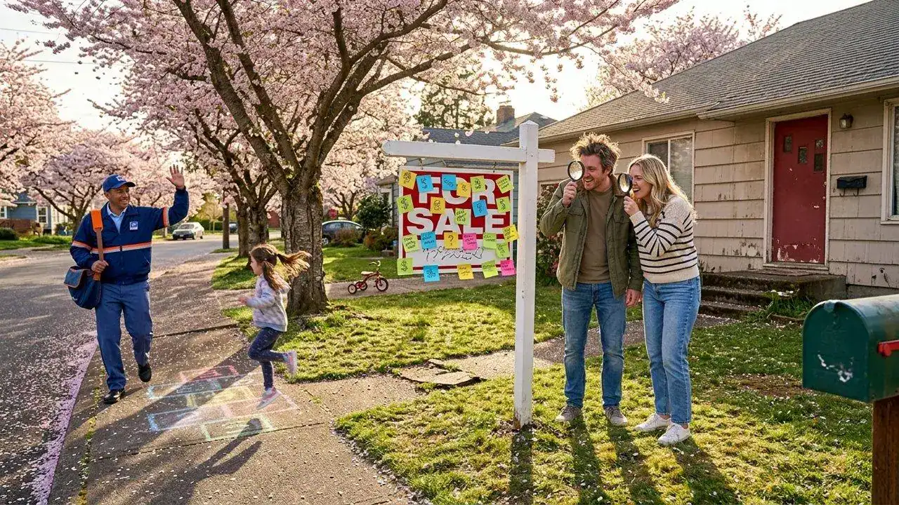 Couple looking at a home for sale while weighing the cost of buying a home in Western Colorado with higher mortgage rates